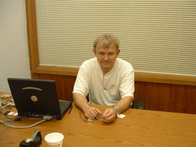 Frank hard at work